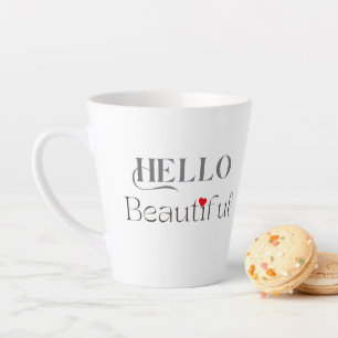 Hallo Mooie Positieve Affirmatie Cadeau Latte Mok