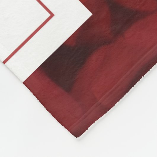 hallo "Mooie" rode roos Fleece Deken (Hoek)