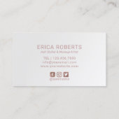 Hallo Mooie Roos gouden typografie make-up artist Visitekaartje (Achterkant)