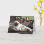 hallo mooie Siamese Kitten denken aan jou Kaart (Gele Bloem)