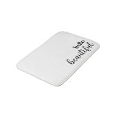 Hallo Mooie Typografie Zwart & Wit Badmat (Gekanteld)