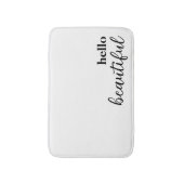 Hallo Mooie Typografie Zwart & Wit Badmat (Voorkant Verticaal)