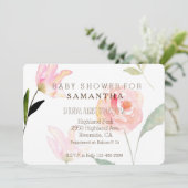 Hallo Mooie Waterverf Floral baby shower Kaart (Staand voorkant)