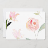 Hallo Mooie Waterverf Floral baby shower Kaart (Achterkant)