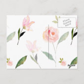 hallo mooie Waterverf Floral Briefkaart (Achterkant)