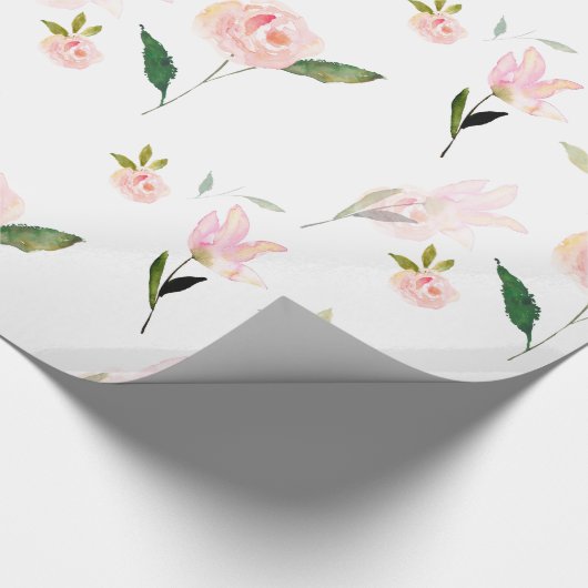 hallo mooie Waterverf Floral Cadeaupapier (Hoek)