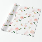hallo mooie Waterverf Floral Cadeaupapier (Uitgerold)