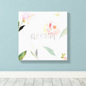 hallo mooie Waterverf Floral Canvas Afdruk (Insitu (Houten vloer))