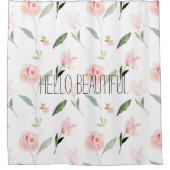 hallo mooie Waterverf Floral Douchegordijn (Voorkant)