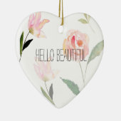 hallo mooie Waterverf Floral Keramisch Ornament (Rechts)