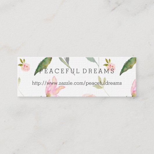 hallo mooie Waterverf Floral Mini Visitekaartje (Voorkant)