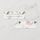 hallo mooie Waterverf Floral Mini Visitekaartje (Voorkant / Achterkant)