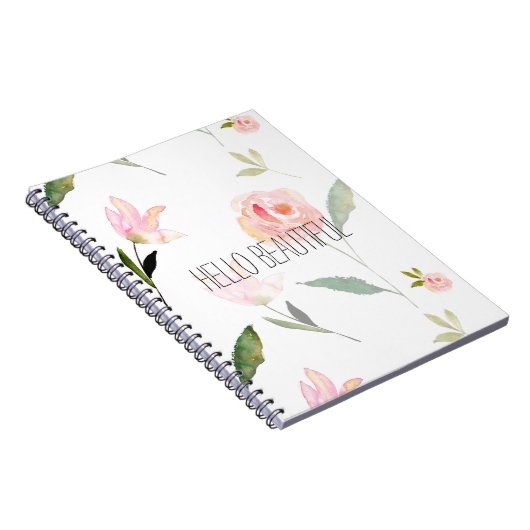 hallo mooie Waterverf Floral Notitieboek (Rechterzijde)