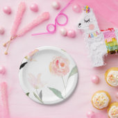 hallo mooie Waterverf Floral Papieren Bordje (Feest)