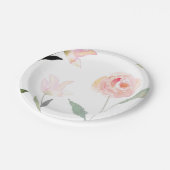 hallo mooie Waterverf Floral Papieren Bordje (Gekanteld)