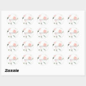 hallo mooie Waterverf Floral Ronde Sticker (Vel)