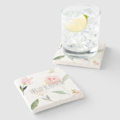 hallo mooie Waterverf Floral Stenen Onderzetter (Zijkant)