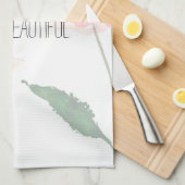 hallo mooie Waterverf Floral Theedoek (Quarter Fold)