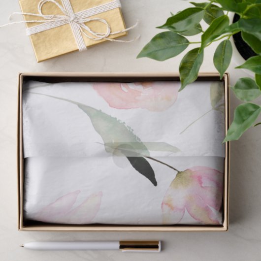 hallo mooie Waterverf Floral Tissuepapier (Geschenk)
