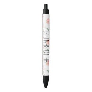 hallo mooie Waterverf Floral Zwarte Inkt Pen