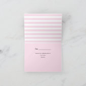 Hallo Moppie Cartoon Roze Strik Bedankt (Binnen)