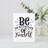 Hallo Motivatie Happiness Succes Attitude Briefkaart (Staand voorkant)