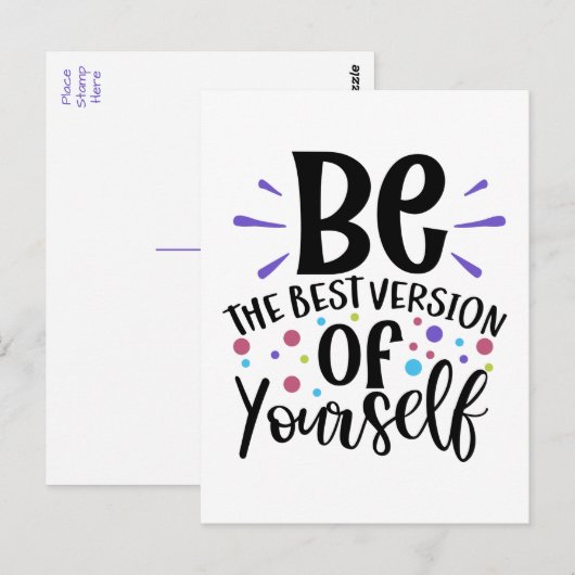 Hallo Motivatie Happiness Succes Attitude Briefkaart (Voorkant / Achterkant)