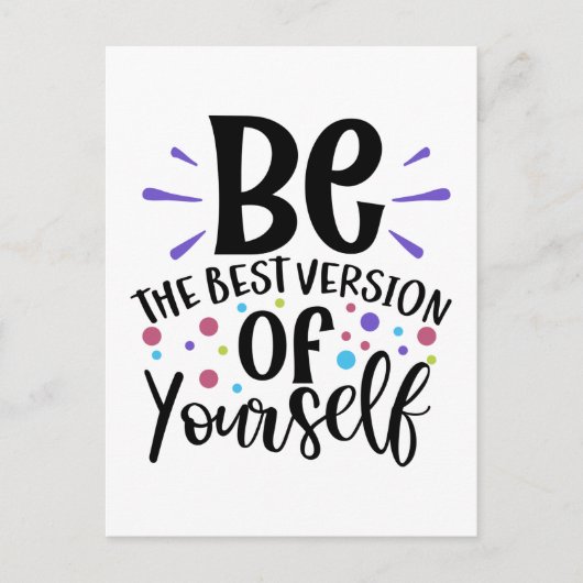 Hallo Motivatie Happiness Succes Attitude Briefkaart (Voorkant)