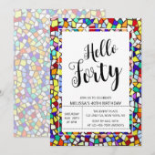 Hallo Mozaïek Kleurrijk & Leuk Kaart (Voorkant / Achterkant)