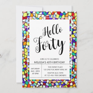 Hallo Mozaïek Kleurrijk & Leuk Kaart