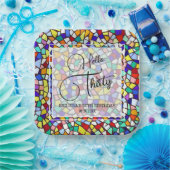 Hallo Mozaïek Kleurrijk & Leuk Papieren Bordje (Feest)