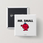 Hallo Mr Small Waving Vierkante Button 5,1 Cm (Voorkant /achterkant)