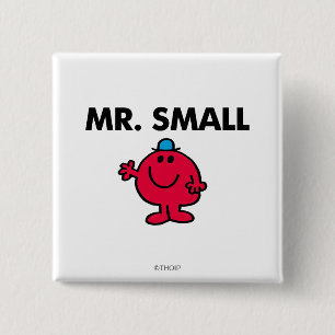 Hallo Mr Small Waving Vierkante Button 5,1 Cm