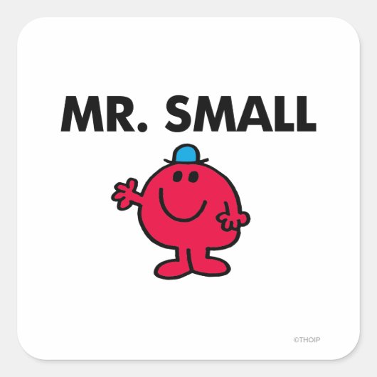 Hallo Mr Small Waving Vierkante Sticker (Voorkant)