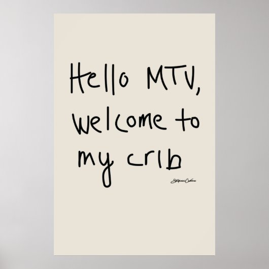 Hallo MTV Welkom bij Mijn Wieg Poster (Voorkant)