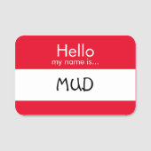 hallo... Mud Naamplaatje (Voorkant)