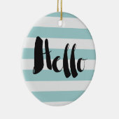  Hallo munt en witte strepen Keramisch Ornament (Rechts)