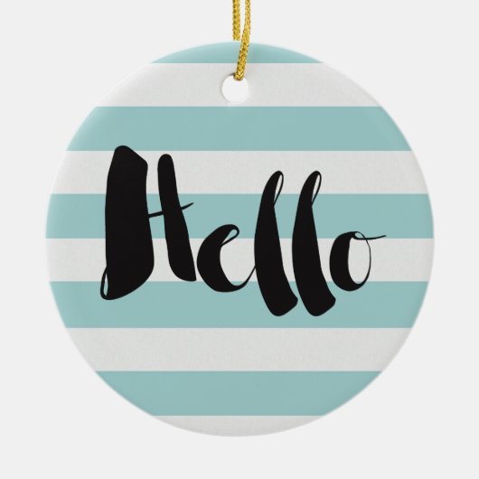  Hallo munt en witte strepen Keramisch Ornament (Voorkant)