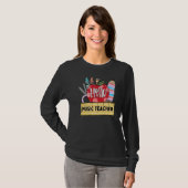 hallo muziedocent Apple-leraar T-shirt (Voorkant volledig)