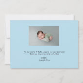 hallo Naam geboorte datum Oude ouders Foto's Aankondiging (Achterkant)