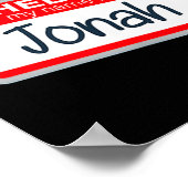 Hallo Naam Is Jonah Grappig Halloween Kostuum Naam Poster (Hoek)