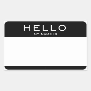 HALLO NAAM IS Naam Tag Stickers