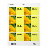 hallo Naam Label-labels Conferentiesbezoekers Etiket (Full Sheet)