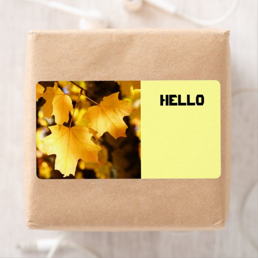 HALLO < Naam Labels Aangepaste Herfst Verlaat Herf (Insitu)