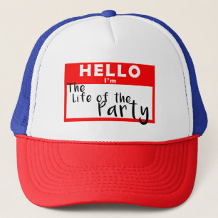 hallo Naam Markering Ik ben het Leven van de Parti Trucker Pet