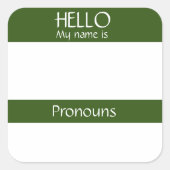 hallo Naam Markering sticker Badge-fonounges zijn (Voorkant)