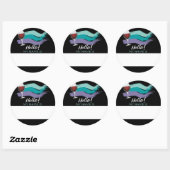 hallo naam markeringswijn en tekengebeurtenis ronde sticker (Vel)