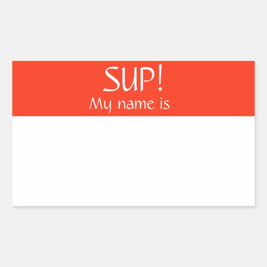 Hallo Naam Naam Sticker Badge Mijn Naam is (Voorkant)