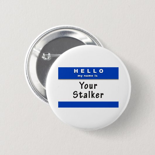 hallo Naam Stalker Button (Voorkant /achterkant)