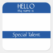 hallo naam Sticker Badge Funny Party (Voorkant)